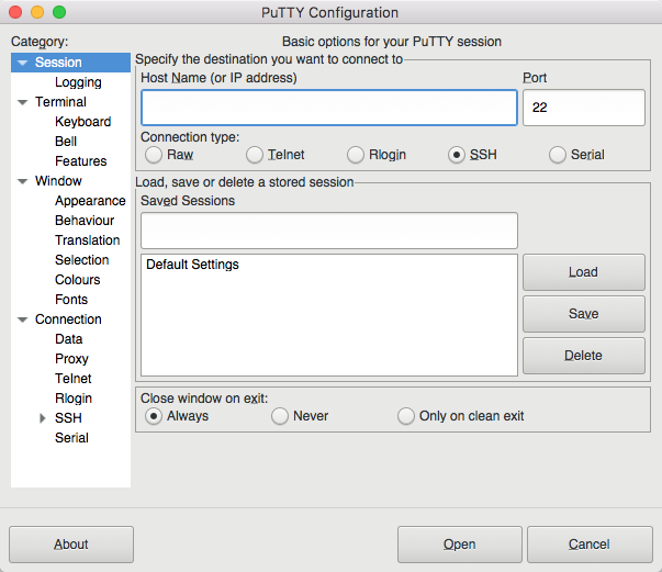 sftp like putty for mac